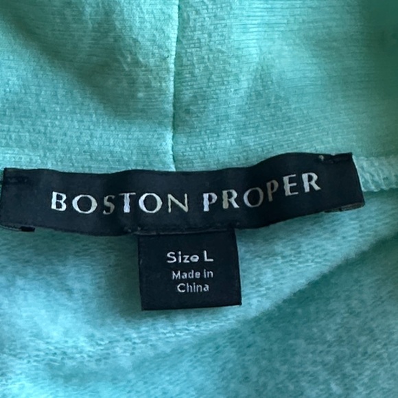Boston Proper cardigan Aqua Open large three toned - Picture 5 of 6